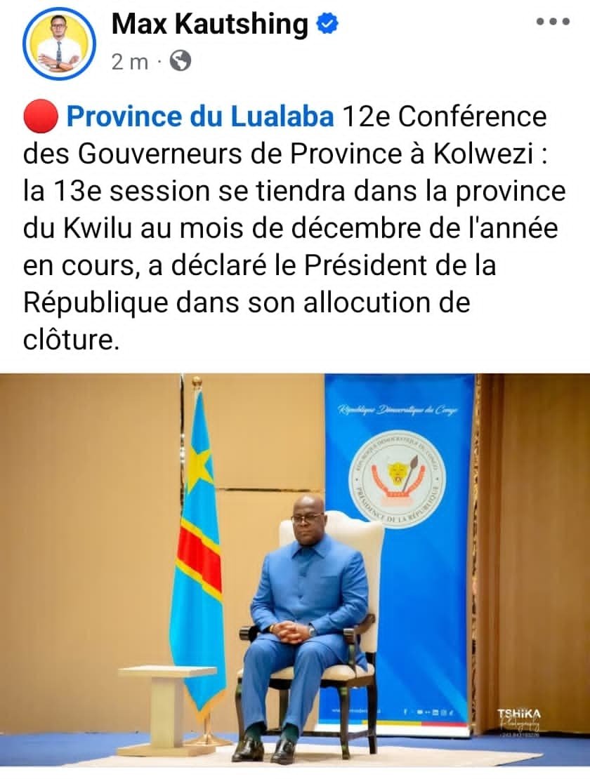 FELIX TSHISEKEDI CLÔTURE LA 12e CONFÉRENCE DES GOU...